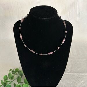 💜Dainty Glass Bead Choker Necklace